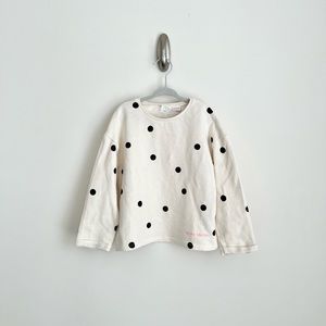 Zara Girl Polka Dot Sweatshirt Size 4-5 Years NWOT